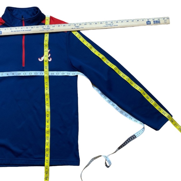 MLB Genuine Merchandise Men's Atlanta Braves 1/4 Zip Pullover Sweater Sz Medium - Picture 13 of 14